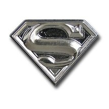 Superman Pewter Lapel Pin Grey - £9.54 GBP
