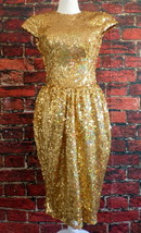 NEW Light in the Box Sequined Gold Prom / Evening Party / New Years Dres... - £24.13 GBP