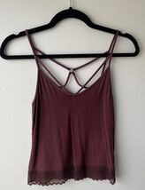 Hollister Women Maroon Tank Top - Size Small - $9.89