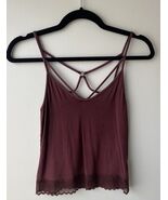 Hollister Women Maroon Tank Top - Size Small - $9.89