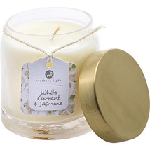 White Currant &amp; Jasmine By Northern Lights Scented Soy Glass Candle 10 Oz - £27.81 GBP