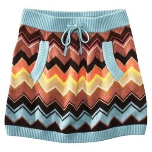Missoni for Target GIRLS Knit Sweater Skirt w/ pockets - Blue Colore Chevron - £20.29 GBP
