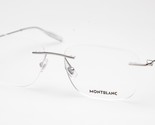 New MONTBLANC MB0075O 003 Silver Eyeglasses 56-16-145mm B40mm - $195.01