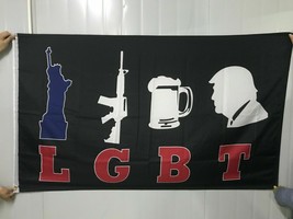 LGBT President Trump historic flag Rough Tex Brass Grommet waterproof MAGA 3x5 - £15.67 GBP