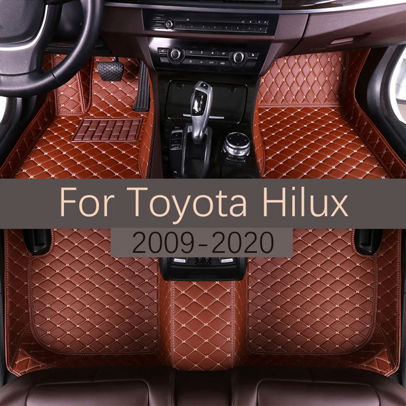 Custom Leather Fashion Car Floor Mats For Toyota Hilux 2009-2020 Automobile - £39.29 GBP+