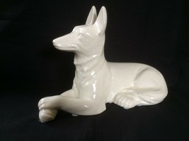 Antique St Clement - france porcelain / pottery  white dog. Marked + number - £111.11 GBP