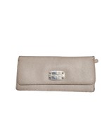 Michael Kors Jet Set Flat Wallet Bisque Women&#39;s Gray Solid Saffiano Leather - $22.95