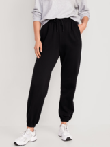 OLD NAVY Extra High Rise Jogger Sweatpants Womens L Tall Black Fleece NEW - £19.36 GBP