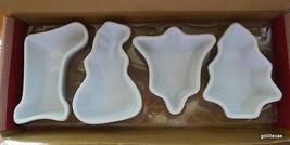 Set of 4 Ramekins Ceramic Christmas Williams Sonoma Boxed - £23.67 GBP