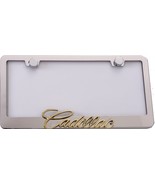 CADILLAC  3d  Gold Sript Stainless Steel  Frame - $68.33 CAD