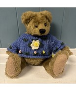 The Cottage Collectibles By Ganz Bear Wearing Knit Floral Sweater  1997 ... - $313.03 MXN