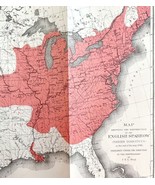 Map Of English Sparrow Distribution Victorian 1887 Lithograph Agricultur... - €68,47 EUR