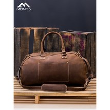 LE Vintage Brown Leather Weekend Bag - £143.87 GBP