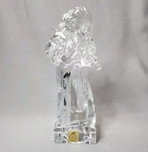 Crystal Angel Figurine Bleikristall 24% Lead Crystal Playing Violin 8&quot; Germany - $19.80