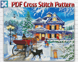 Winter Nature Christmas New Year Counted PDF Cross Stitch Pattern DIY DMC - £3.99 GBP
