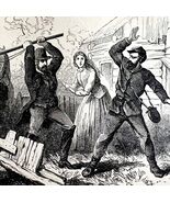 Captain Ulysses Grant Attacked Engraving 1868 Civil War Victorian Milita... - $56.04 CAD