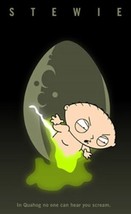 The Family Guy Stewie Bursting From an Egg Alien Movie Poster Spoof T-Shirt NEW - £12.05 GBP