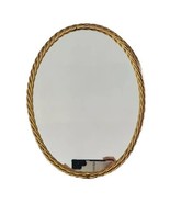 Homco Home Interiors Vintage Oval Wall Mirror Only Twisted Metal Gold 10... - £21.62 GBP