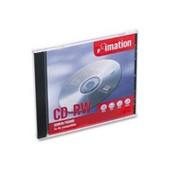 imation CD-RW Disc, 700MB/80min, 4x, w/Slim Jewel Cases, Silver, 1/Pack - £10.08 GBP