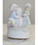 Vintage Music Box Summit Exclusive Collection Porcelain Childern Snowman - $19.20
