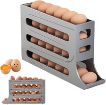 Eggs Egg Holder for Fridge Egg Dispenser Automatic Rolling Egg Tray Orga... - $14.99