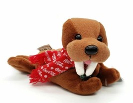 Coca-Cola Walrus w/ Bottle Scarf Bean Bag Plush Stuffed Animal #0124 w/ Tags Toy - £7.61 GBP