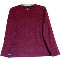 FREE COUNTRY Red Fleece Lined Long Sleeve Sweatshirt/Top Size Large 42-44 - £15.48 GBP