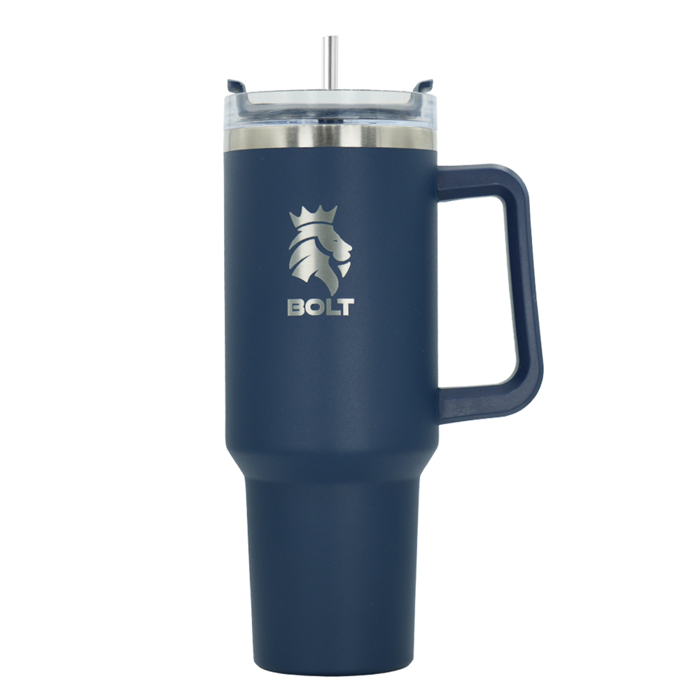 Premium Tumbler with Lid and Straw by BOLT - Insulated Quencher