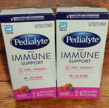 2 Boxes Pedialyte Immune Support Electrolyte Powder Packets, Mixed Berry... - $12.86