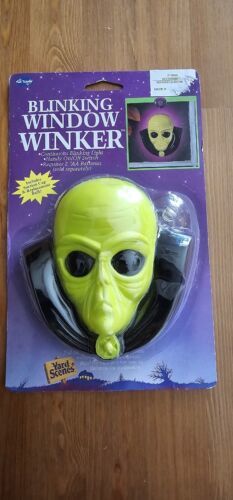Vintage Alien Blinking Window Winker Fun World Halloween Light Sealed - $39.55