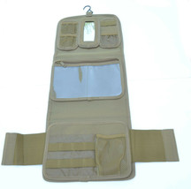 Military Molle Equipped Toiletry Bathroom Camping Travel Wash Kit Bag TAN - $24.99