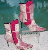 Donald Pliner Couture Baby Calf Leather Boot Shoe New Hair Calf Fuchsia ... - $292.50