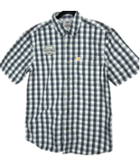 Carhartt super retriever series grey plaid relaxed fit mens short sleeve... - $19.31