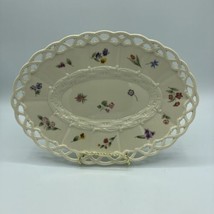 Lenox &quot;Posy Baskets&quot; Vanity Tray/Mint Dish Fine China Woven Edge Floral Design - £11.17 GBP