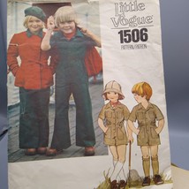 Vintage Sewing PATTERN Little Vogue Patterns 1506, Unisex Child 1970s Childrens - $20.32
