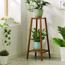 Plant Stand Pot Holder Small Space Flower Shelf Rack Display Table 2 Tie... - £34.72 GBP