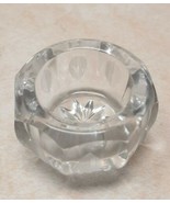 Vintage Cut Glass Salt Cellar Clear Crystal - £4.65 GBP