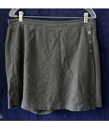 Lady&#39;s Cotton Skort, Bobbie Brooks, Front Flap, Charcoal, XL, Metal Buttons - £12.00 GBP