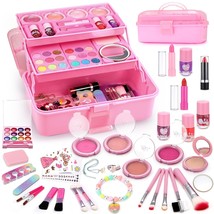 Kids Makeup Kit For Girl - 68Pcs Safe &amp; Washable Makeup For Girls,Play Real Make - £39.88 GBP