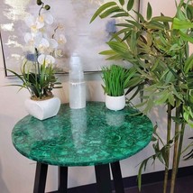 Random Malachite Round Table Top Handmade Counter Desk Table for Home Decorative - £924.36 GBP+