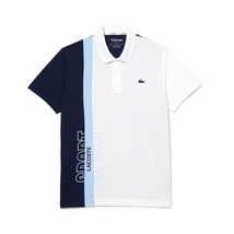 Lacoste New Tape Border Polo Men&#39;s Tennis T-Shirts Top White NWT DH109253NWSLUI - £95.50 GBP