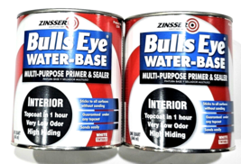 2 Pk Zinsser Bulls Eye Water-Base Multi Purpose Primer Sealer Interior W... - £31.96 GBP