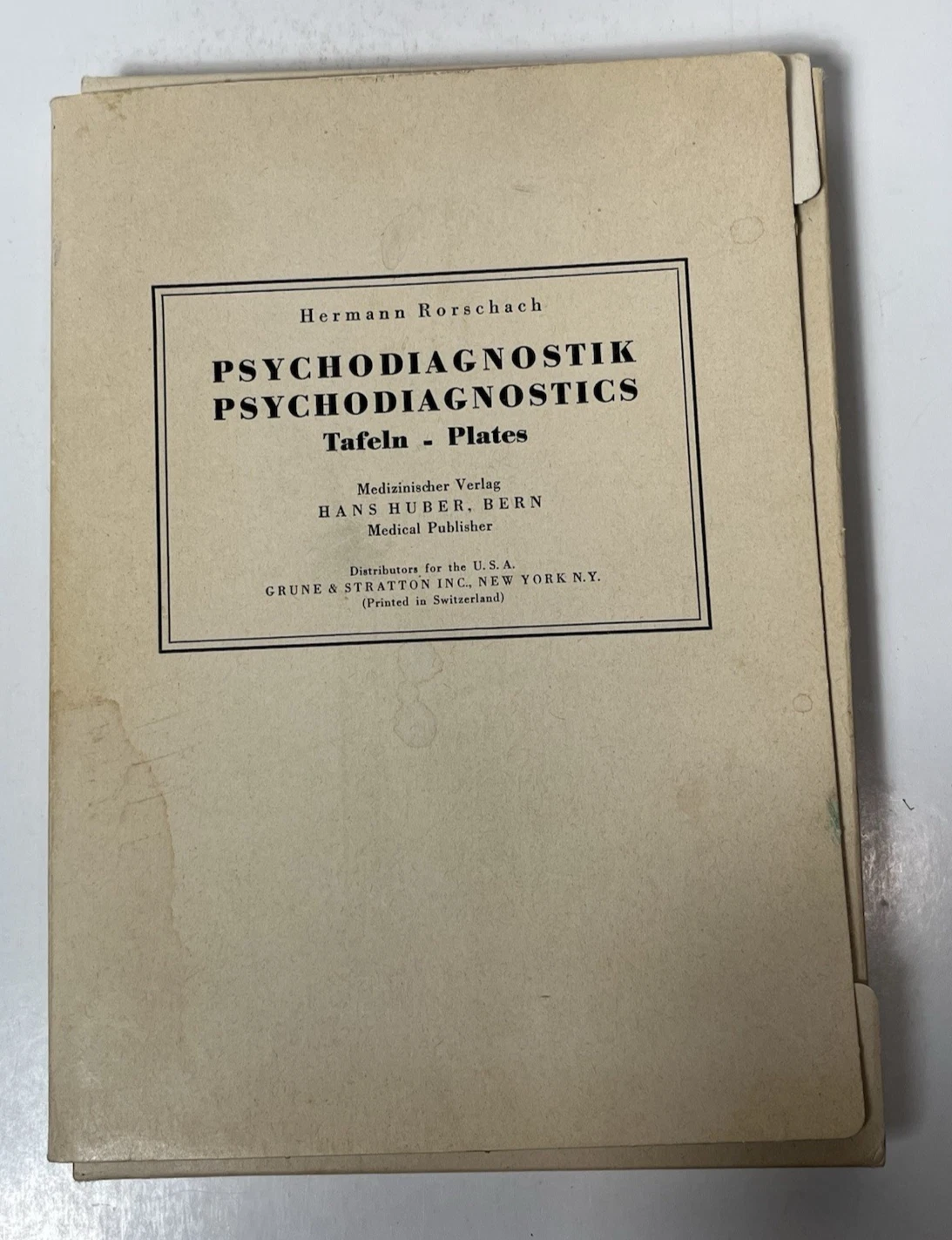 Hermann Rorschach Psychodiagnostics Plates