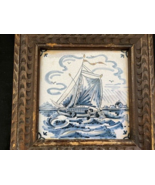 Antique Dutch Delft blue and white tile , with typical dutch scene 18th - £49.85 GBP
