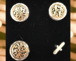Blanket Links Horse Show Number Pins Set of 4 Two Tone Silver Gold - £21.57 GBP
