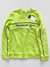 Reebok GH8569 Linear Crew Sweatshirt Neon Green ( M ) - $65.92
