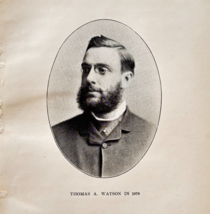1910 Thomas Watson Alexander Graham Bell Assistant Telephone History F17H - $19.99