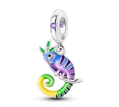 2024 New S925 Colorfull Chameleon Dangle Charm for Bracelet and Necklace - £8.55 GBP