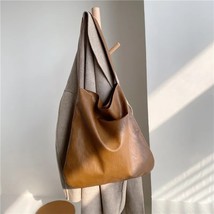 E women tote bag large capacity shoulder bag soft pu leather handbag and purse designer thumb200