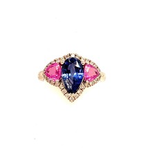 Natural Sapphire Diamond Ring Size 6.5 14k Gold 3.43 TCW Certified $7,950 215419 - £3,125.88 GBP
